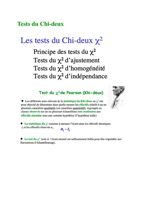 Cour Plus Ou Moins Du Tests Du Chi 2 2021 Biostatistiques Test S Du