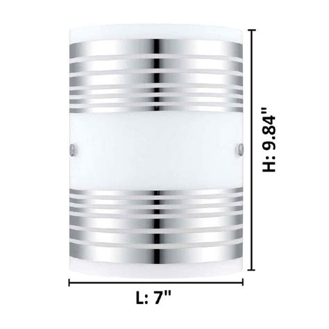 Eglo Bayman 3 In W 1 Light Chrome Moderncontemporary Wall Sconce In The Wall Sconces Department