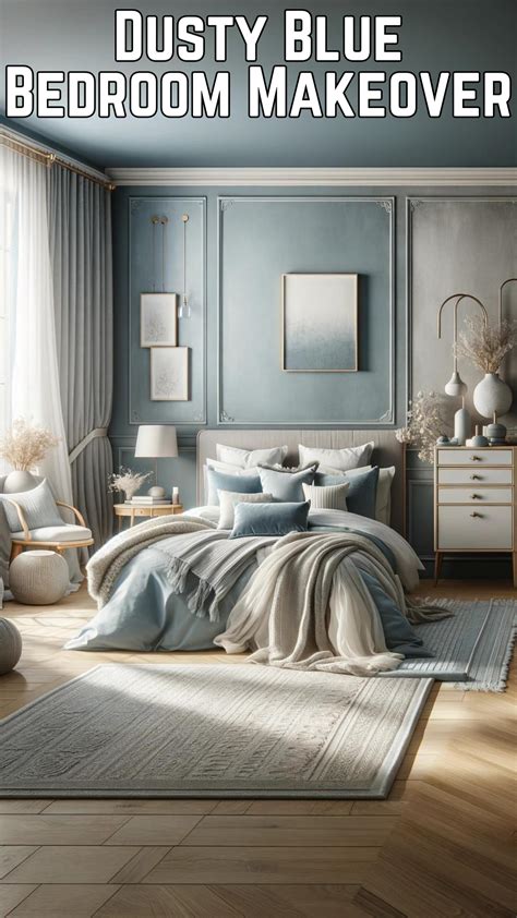 Unlock the Serenity of Your Dreams with a Dusty Blue Bedroom Makeover - Bedroom