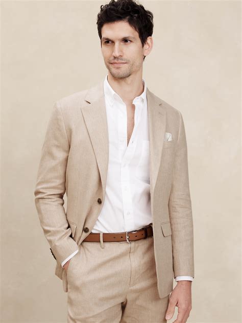 Tailored Fit Linen Blend Suit Jacket Banana Republic Factory