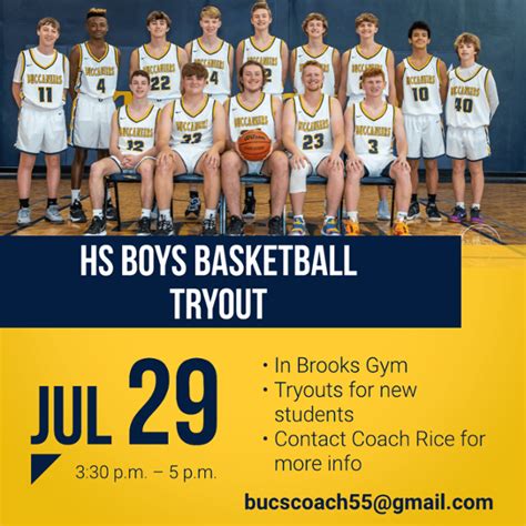 High School Boys Basketball Tryouts