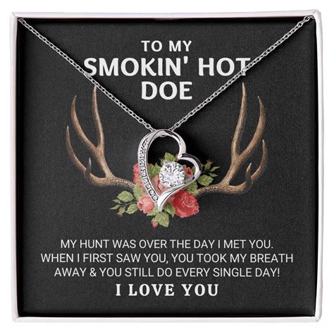 Smokin Hot Doe Hunt Is Over Necklace Forever Love Necklace 14K White Gold Or 18K Yellow