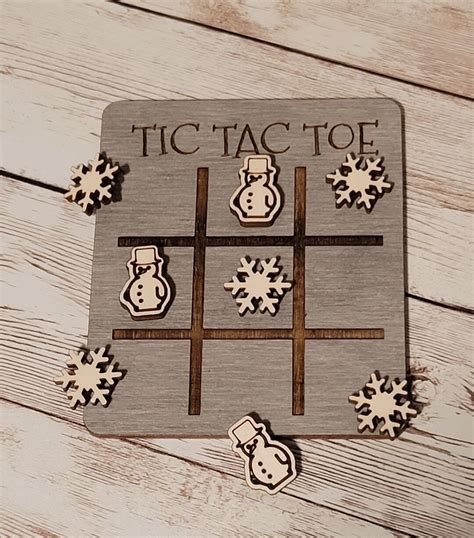 Snowman Tic Tac Toe Etsy