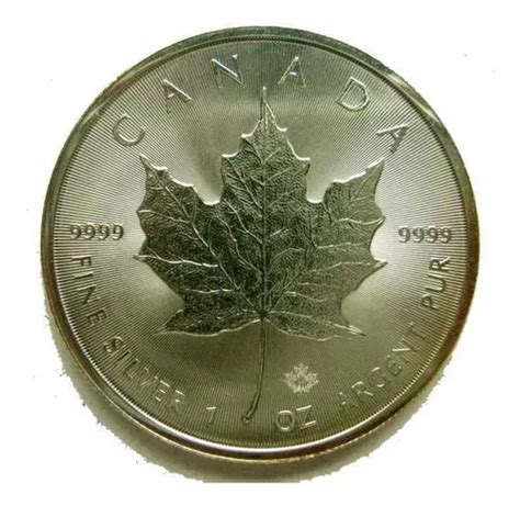 Canad Una Onza Troy De Plata Pura Excelente Estado Unc Cuotas