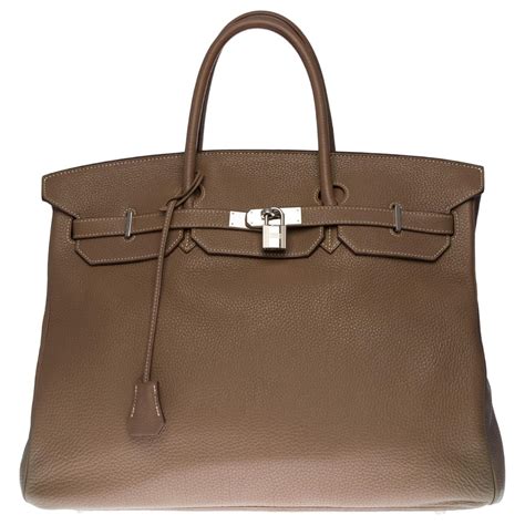 Herm S Atemberaubende Hermes Birkin Handtasche Cm In Etoupe Togo