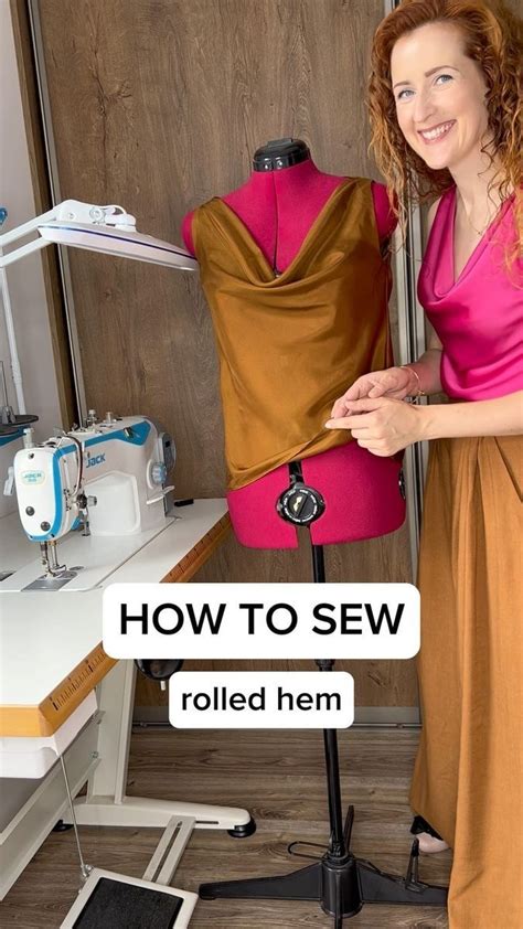 Sewing Classic Rolled Hem🤩 Simple Neat And Durable Ideal When Working With Lightweight