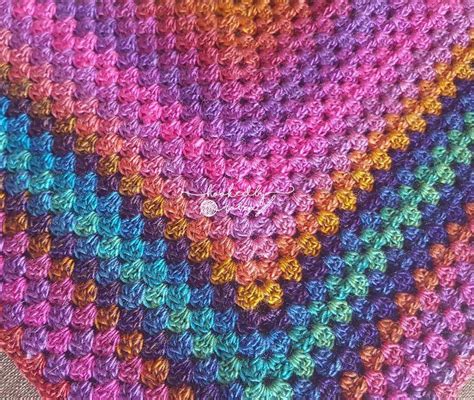 Crochet Triangle Granny Shawl Written Pattern Hooked By Robin Crochet