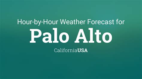 Hourly forecast for Palo Alto, California, USA