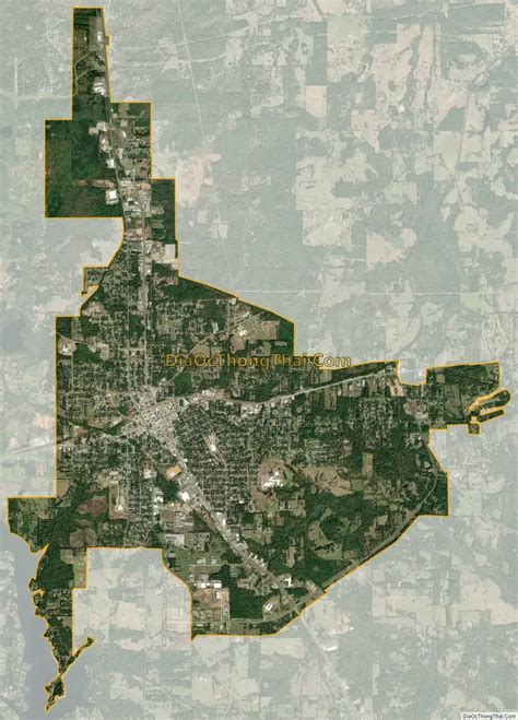 Map of Jacksonville city, Texas