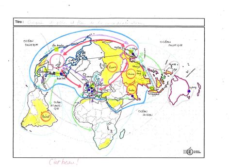 Eduscol Fond De Carte Pole Et Flux De La Mondialisation Le Carte