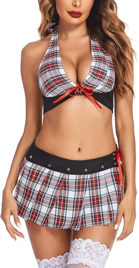 Amazon Wearella Women Schoolgirl Lingerie Holloween Costume