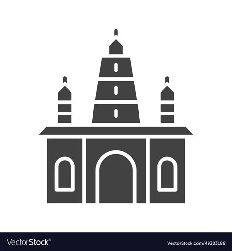 Hindu temple icon image Royalty Free Vector Image