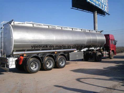 New Aluminum 45m3 Fuel Tanker Semi Trailer China Tank Trailers And Tanker Trailer