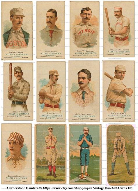 An Old Fashioned Baseball Card With Many Different Players