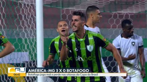 V Deo Botafogo Perde Para O Am Rica Mg E Se Complica Na Copa Do Brasil