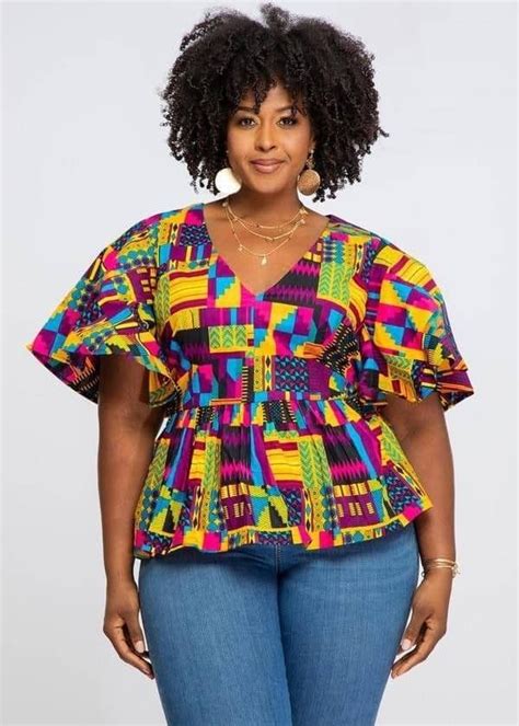 Pin On Mode Africaine African Print Tops African Clothing African Fashion