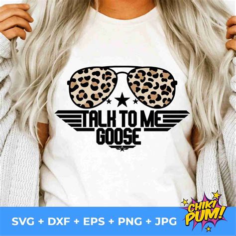 Talk To Me Goose Svg • Leopard Aviator Sunglasses T Shirt Design Svg