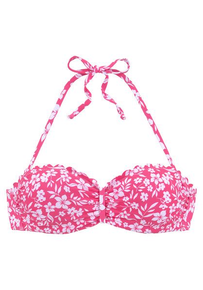 Vivance B Gel Bandeau Bikini Top Leni Neonpink Wei Cup A