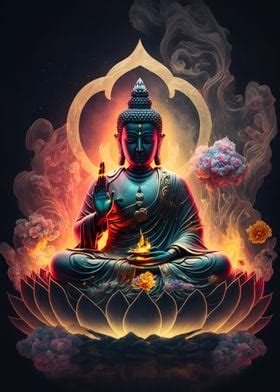 Buddha V12 Poster By TESSERACT ART Displate