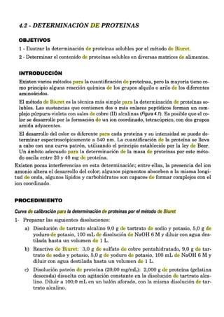 Determinacion De Proteinas Por El Metodo De Biuret 1 PDF