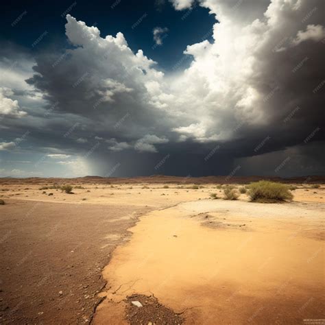 Premium AI Image | storm over desert