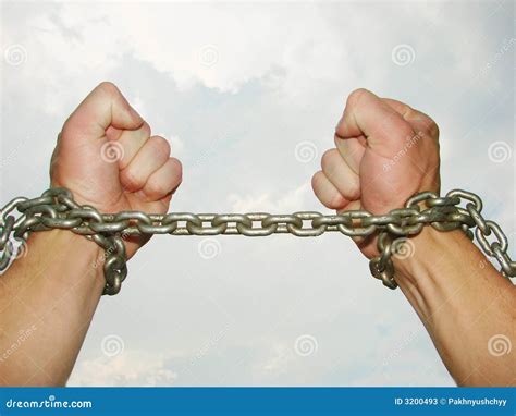 Hands In Chains Stock Image Image Of Heavy Strong Offence 3200493