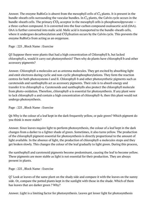 Ncert Solutions For Class 11 Biology Chapter 11 Photosynthesis In