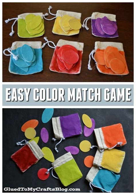 Super Easy Color Match Game For Moms To Diy Today Matching Games