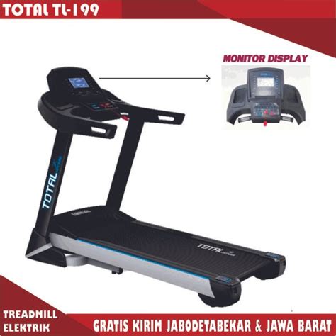 Jual TREADMILL ELEKTRIK TOTAL TL 199 1 FUNGSI 3 HP Alat Fitnes Lari