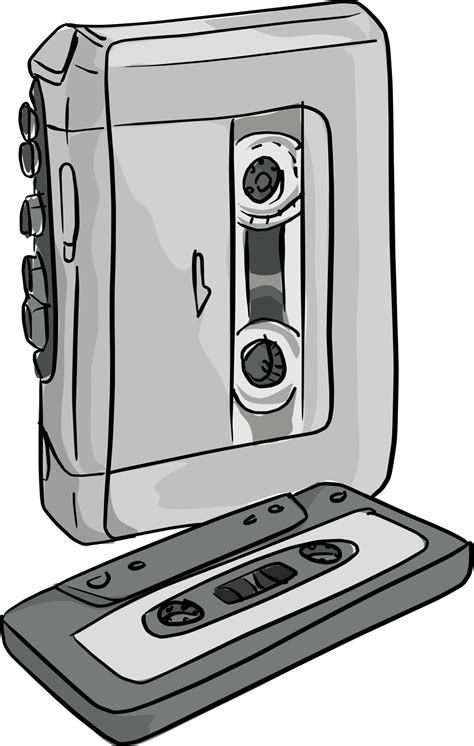 Portable Audio Player And Cassette Tape Vector Illustration 3126876 Vector Art At Vecteezy