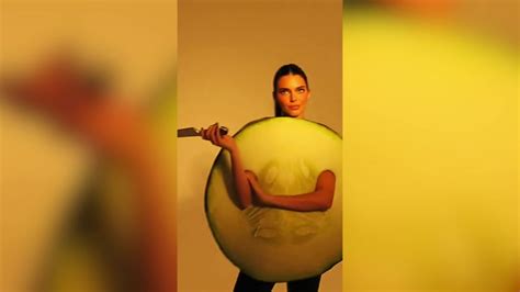 Kendall Jenner Pokes Fun At Viral Cucumber Cutting Clip By Dressing As