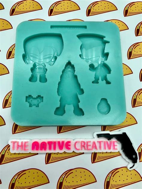 Invader Zim Membrane Family Pendant / Phone Grip Silicone Mold - Etsy