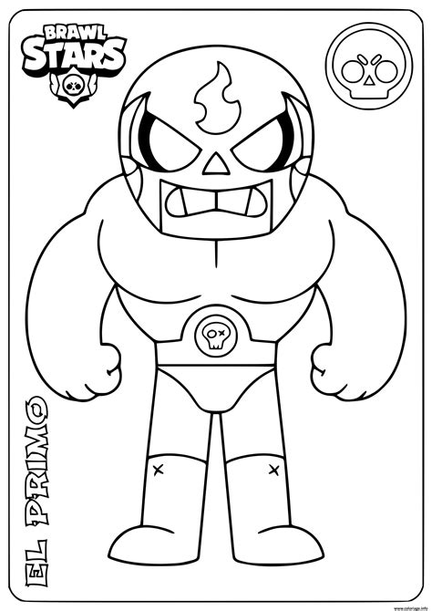 Dibujos Para Colorear Brawl Stars El Primo Dibujosparaimprimir Es