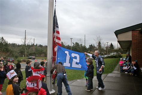 Shoreline Area News: Raising the 12th Man Flag at Meridian Park Elementary