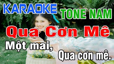 Karaoke Qua Con Mê Tone Nam Dm Nhạc Sống Karaoke Chí Hiếu YouTube