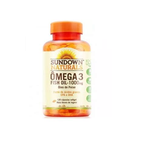 Ômega 3 Fish Oil Sundown Naturals 1000 Mg 120 Caps Submarino