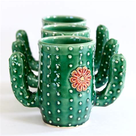 Cactus Mug Succulent Cup Coffee Tea Cup Handmade Ceramic