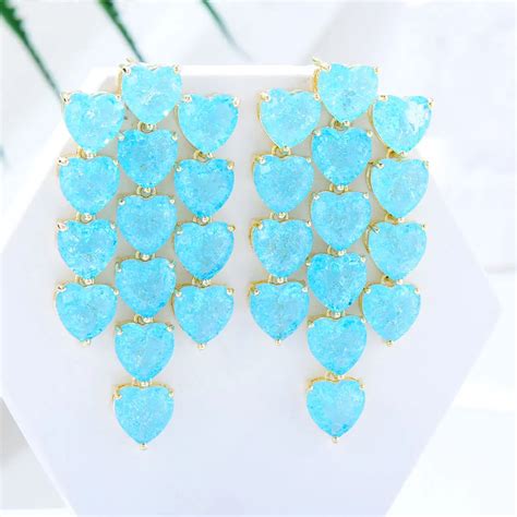 Godki Newtrendy Love Heart Drop Earring For Women Wedding Party Indian