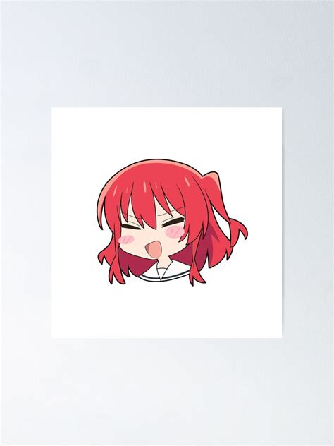 Bocchi The Rock Kita Chibi Head Poster For Sale By Chibicheems Redbubble