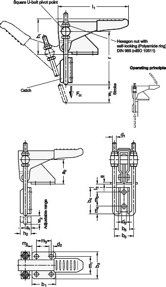 Latch Type Toggle Clamps GN 851 1 Ganter