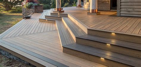 Small Patio With Stone Wood Stairs