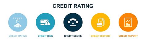 Premium Vector Credit Rating Risk Score Credit History Report Icons