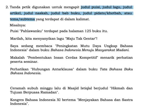 Fauzan Al Rasyid On Twitter 8 TANDA PETIK Tanda Petik Digunakan