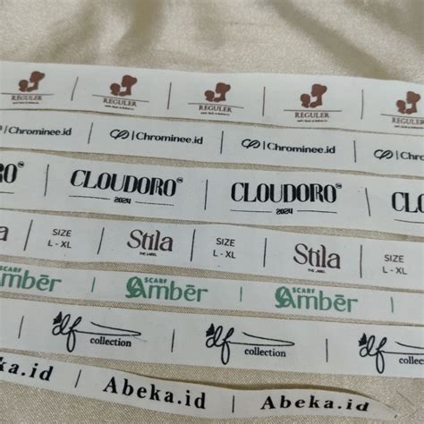 Jual 100 Pcs Label Custom Free Desain Piterban Lembut Label Baju