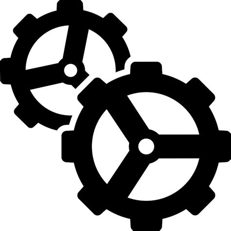 Two Gears Vector Svg Icon Svg Repo