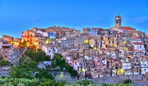 The Village of Badolato in the Province of Catanzaro, Italy Stock Image ...