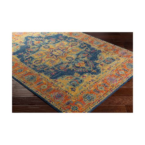 Surya HAP1004-31157 Harput Area Rug Teal/Burnt Orange/Saffron/Garnet ...