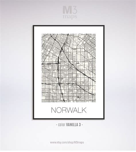 Norwalk California Norwalk CA Map Norwalk Map Norwalk - Etsy