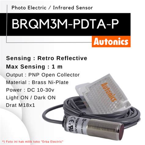 Jual Autonics BRQM3M PDTA P Photo Sensor Infrared 3 Meter PNP BR3M MDT