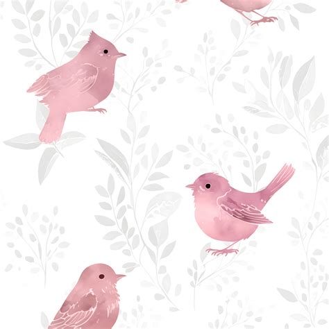 Watercolor Bird Wallpaper Stylish Bird Custom Wallpaper Inktopiadesigns